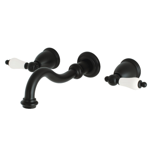 Roman Tub Faucet, Matte Black, Wall Mount